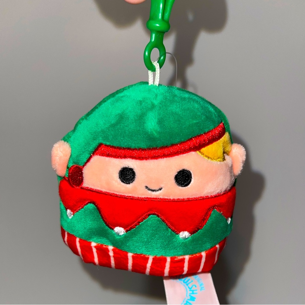 Bartie the Elf 3.5" Squishmallow Clip Stuffed Plush Christmas 2022